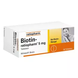 BIOTIN-RATIOPHARM 5 mg tablete, 90 kom