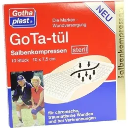 GOTA TÜL Jastučići masti 7,5x10 cm sterilni, 10 kom
