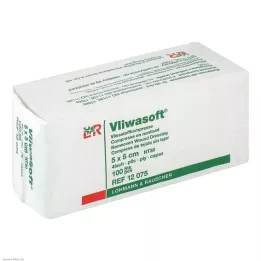 VLIWASOFT Komprese od netkanog tekstila 5x5 cm nesterilne 4l., 100 kom