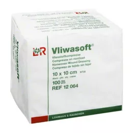 VLIWASOFT Komprese od netkanog tekstila 10x10 cm nesterilne 4l., 100 kom