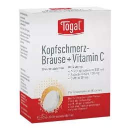TOGAL Glavobolja šumeće + Vit.C šumeće tablete, 20 kom