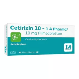 CETIRIZIN 10-1A Pharma filmom obložene tablete, 50 kom