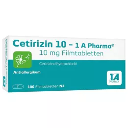 CETIRIZIN 10-1A Pharma filmom obložene tablete, 100 kom