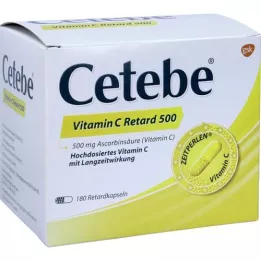 CETEBE Vitamin C retard kapsule 500 mg, 180 ST