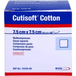 CUTISOFT Pamučni ster 7,5x7.5 cm ster.12fach, 25x2 ST