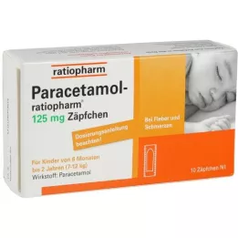 PARACETAMOL-ratiopharm 125 mg čepići, 10 kom
