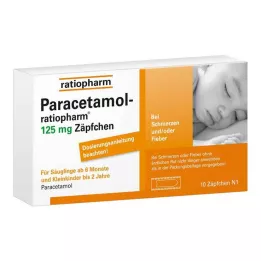 PARACETAMOL-ratiopharm 125 mg čepići, 10 kom