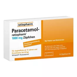 PARACETAMOL-ratiopharm 1.000 mg čepići, 10 kom
