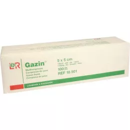 GAZIN Gaza komp.5x5 cm nesterilna 12-kratna operacija 100 kom