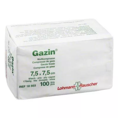 GAZIN Gaza komp. 7,5x7,5 cm nesterilna 8-smjerna, 100 kom GAZIN Gaza komp. 7,5x7,5 cm nesterilna 8-smjerna, 100 kom