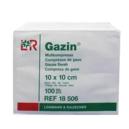GAZIN Gaza komp. 10x10 cm nesterilna 8-struka, 100 kom