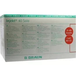INJEKT Solo inzulinska štrcaljka 1ml U40, 100X1ml