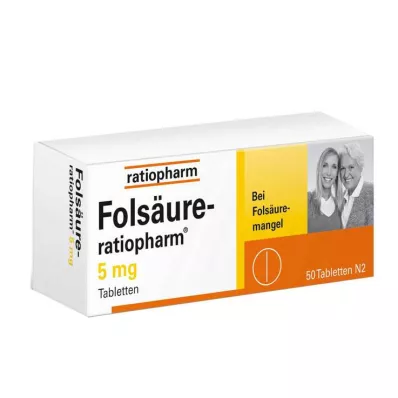 FOLSÄURE-RATIOPHARM 5 mg tablete, 50 kom