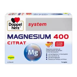 DOPPELHERZ Magnezij 400 Citratni sustav Granule, 20 kom