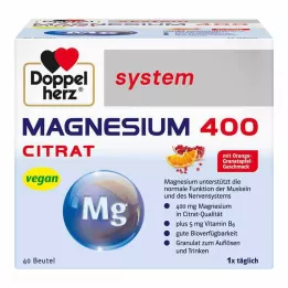 DOPPELHERZ Magnezij 400 Citratni sustav Granule, 40 kom