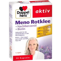 DOPPELHERZ Meno Rotklee+Nachtdrugöl+Biotin Kaps., 30 ST