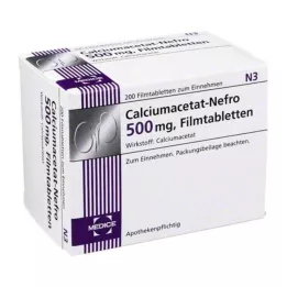CALCIUMACETAT NEFRO 500 mg filmom obložene tablete, 200 kom