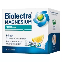BIOLECTRA Magnezij 300 mg Direct Lemon Sticks, 40 kom