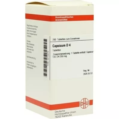 CAPSICUM D 4 tablete, 200 ST CAPSICUM D 4 tablete, 200 ST