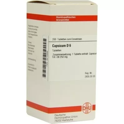 CAPSICUM D 6 tablete, 200 ST