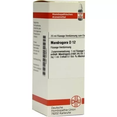 MANDRAGORA D 12 Razrjeđenje, 20 ml MANDRAGORA D 12 Razrjeđenje, 20 ml