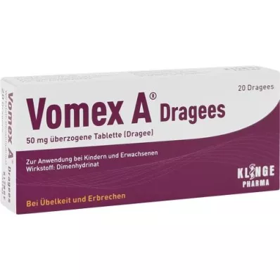 VOMEX A Dražeje 50 mg obložene tablete, 20 kom