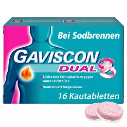 GAVISCON Dual 250mg/106,5mg/187,5mg tablete za žvakanje, 16 kom