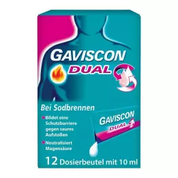 GAVISCON Dual 500mg/213mg/325mg Susp. u vrećici, 12X10 ml