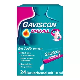 GAVISCON Dual 500mg/213mg/325mg suspenzija u vrećici, 24X10 ml