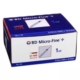 BD MICRO-FINE+ Inzulinska štrcaljka 1 ml U100 12,7 mm, 100X1 ml