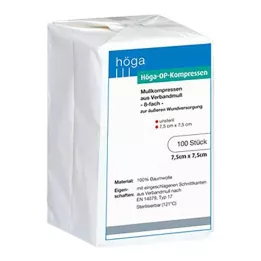 HÖGA-KOMPRESSEN OP 7,5x7.5 cm Unstertil 8, 100 ST