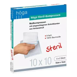 HÖGA-KOMPRESSEN 10x10 cm sterilni 8-putni, 5X2 kom