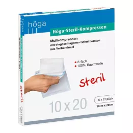 HÖGA-KOMPRESSEN 10x20 cm sterilni 8-slojni, 5X2 kom