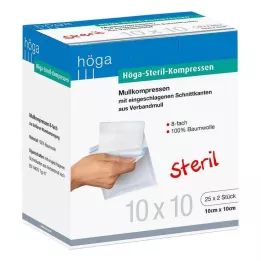 HÖGA-KOMPRESSEN 10x10 cm sterilni 8-smjerni, 25X2 kom