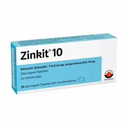 ZINKIT 10 obloženih tableta, 20 kom