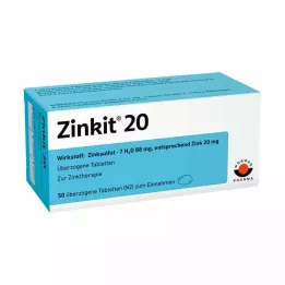 ZINKIT 20 obloženih tableta, 50 kom