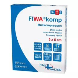 MULLKOMPRESSEN 5x5 cm sterilni 8-putni, 5X2 kom
