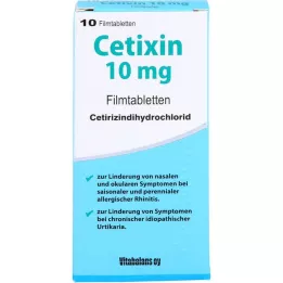 CETIXIN 10 mg tablete prekrivenih filmom, 10 sati