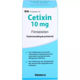 CETIXIN 10 mg tablete prekrivenih filmom, 50 sati