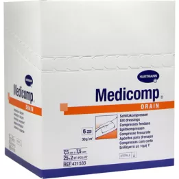 MEDICOMP drenažni prorez komp.sterilni 7,5x7,5 cm, 50 kom