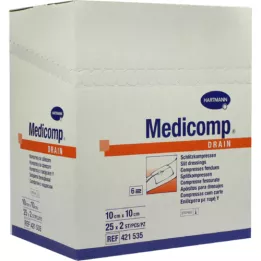 MEDICOMP drenažni prorez komp.sterilni 10x10 cm, 50 kom
