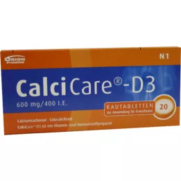 CALCICARE D3 tablete za žvakanje, 20 sati