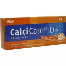 CALCICARE D3 tablete za žvakanje, 50 sati