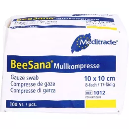 MULLKOMPRESSEN 10x10 cm nesterilni 8-slojni, 100 kom