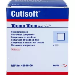 CUTISOFT Vlies komprimira 10x10 cm sterilne, 50x2 st