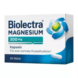 BIOLECTRA Magnezij 300 mg kapsule, 20 kom