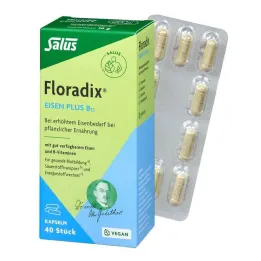 Floradix željezo plus B12 veganske kapsule, 40 kom