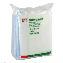VLIWAZELL Upijajuće komprese nesterilne 15x20 cm, 25 kom