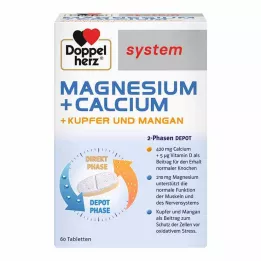 DOPPELHERZ Magnezij+Kalc.+Bakar+Mangan sist.tab., 60 kom
