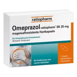 OMEPRAZOL-ratiopharm SK 20 mg gastrorezistentne tvrde kapsule, 7 kom